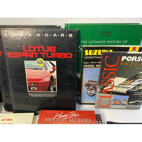 2 - Collection of car, truck and motorcycle manuals and books.