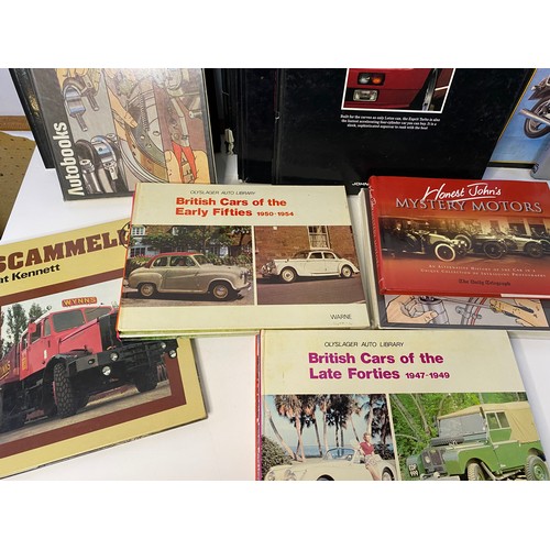 2 - Collection of car, truck and motorcycle manuals and books.