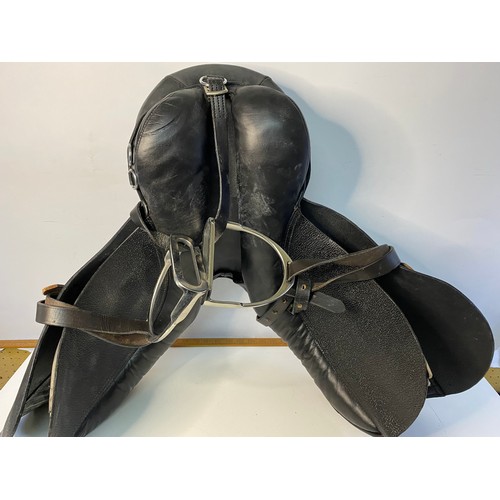 7 - Leather saddle in great condition.