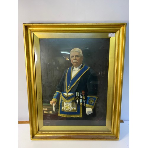 27 - West Lancs Masonic framed photograph 60x76cms