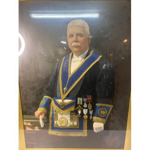 27 - West Lancs Masonic framed photograph 60x76cms