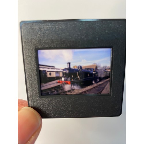 35 - Selection of 200 steam train 35mm slides.