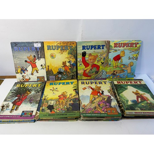 46 - Collection of vintage Rupert Bear annuals.