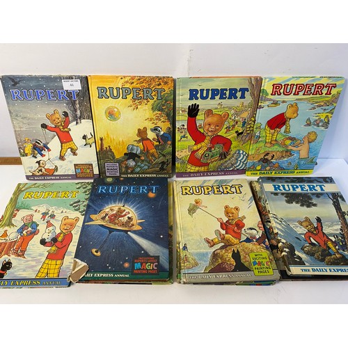 46 - Collection of vintage Rupert Bear annuals.