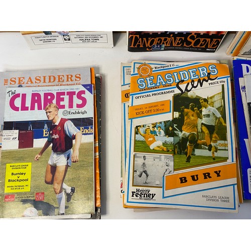 76 - Large collection of vintage Blackpool FC football programmes.