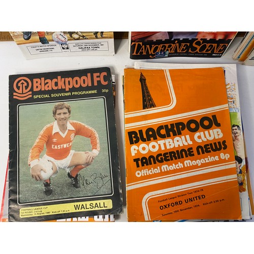 76 - Large collection of vintage Blackpool FC football programmes.