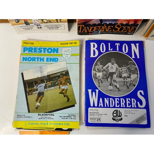 76 - Large collection of vintage Blackpool FC football programmes.