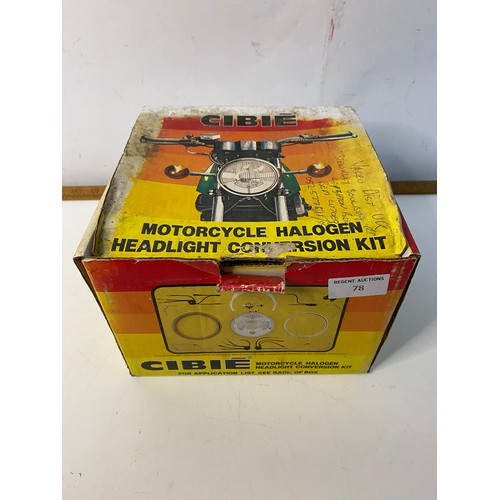 78 - Cibie motorcycle headlamp in original box.