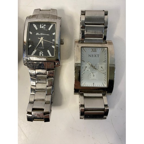 84 - 3 chunky good quality stainless steel watches from Police, Ben Sherman and Next.