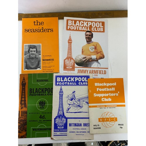 40 - Collection of Blackpool football programmes, yearbooks and testimonials