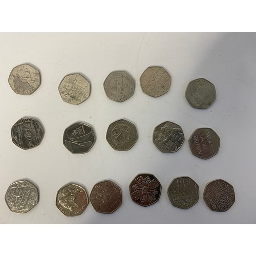 10 - Selection of collectable 50p coins face value £15