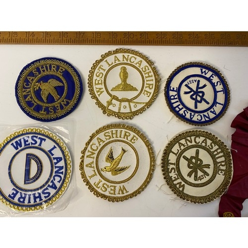 28 - Selection of West Lancs Masonic patches and pins