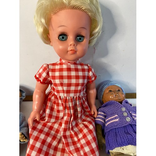 615 - Assortment of vintage dolls including Rosebud and others.