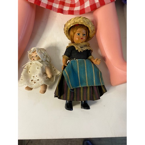 615 - Assortment of vintage dolls including Rosebud and others.