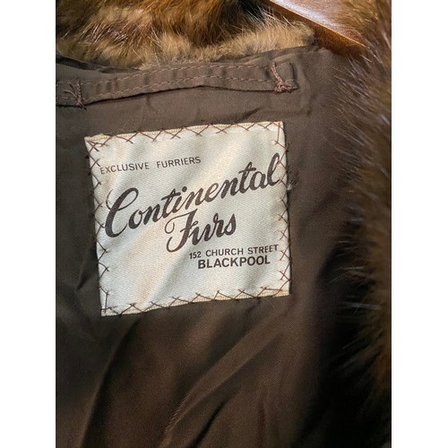 627 - Vintage long length mink fur coat from Continental Furs of Blackpool