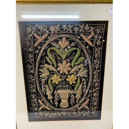 642 - Indian tapestry in gilt frame 52.5x61cms