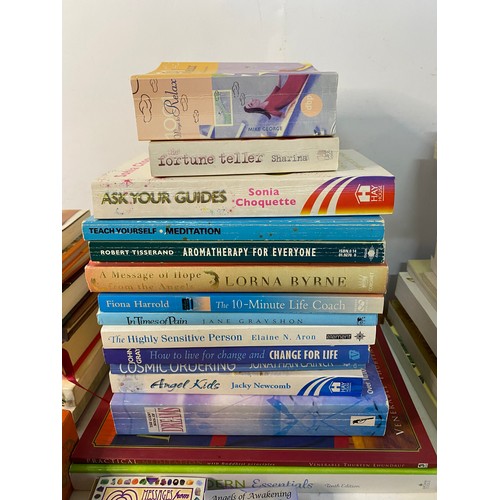 632 - Selection of books on healing, spirituality, Angels plus various sets of tarot and Angel cards.