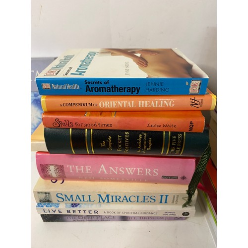 632 - Selection of books on healing, spirituality, Angels plus various sets of tarot and Angel cards.