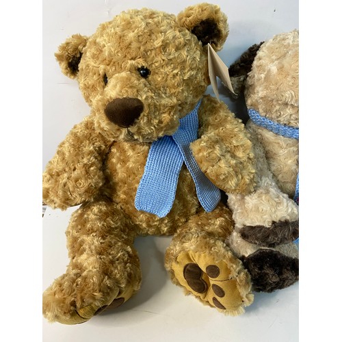 643 - BHS Bertie Bear and Toby Terrier plush set both with tags plus a 1996 Fraser Bear.