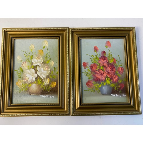 682 - 6 vintage Robert Cox still life oil paintings 17.5x22.5cms