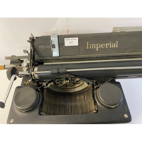 657 - 1930s Imperial model 50 typewriter.