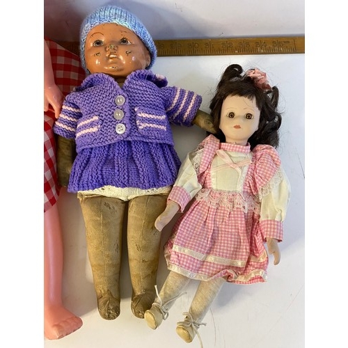 615 - Assortment of vintage dolls including Rosebud and others.