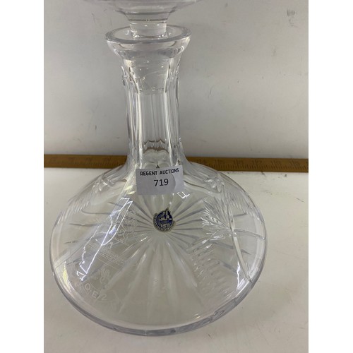 719 - Vintage Glencairn crystal ships decanter from QE2