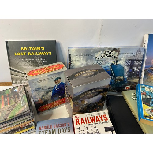 725 - Selection of railway related books and DVDs.