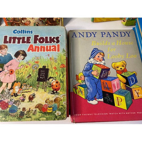 728 - Selection of vintage childrens books for young children including Lucie Atwell, Andy Pandy and Enid ... 