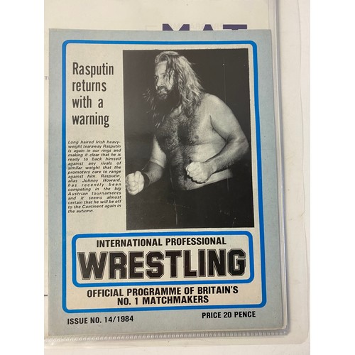 512 - Album of vintage wrestling programmes.