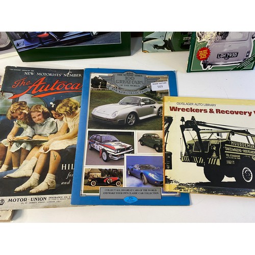 503 - Collection of vintage car books and manuals