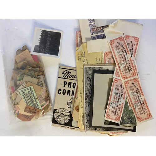 546 - Collection of railway tickets, Bonds, photos and ephemera