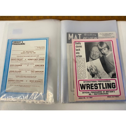 512 - Album of vintage wrestling programmes.