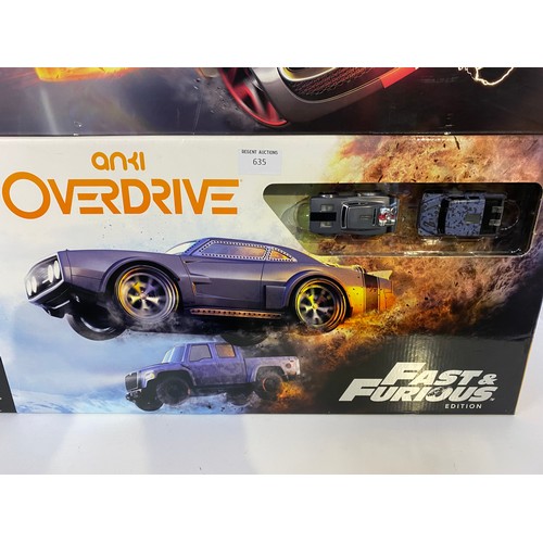 635 - 2 Anki Overdrive racing sets including starter set and Fast and Furious edition.