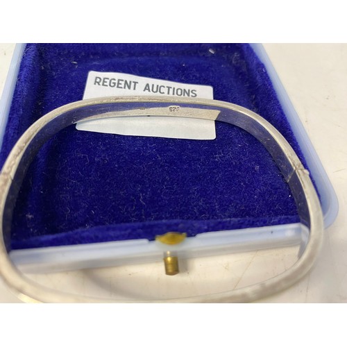 97 - Fully hallmarked sterling silver bangle