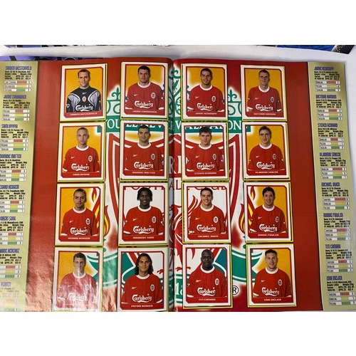 4 Merlin Premier League Football Sticker Albums with stickers