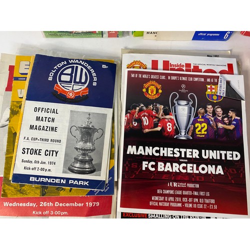 24 - Large selection of old football programmes