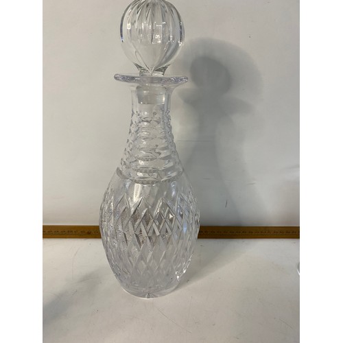51 - Crystal decanter and 6 crystal glasses