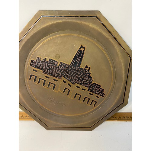 54 - Selection of brass, copper and silver plate goods