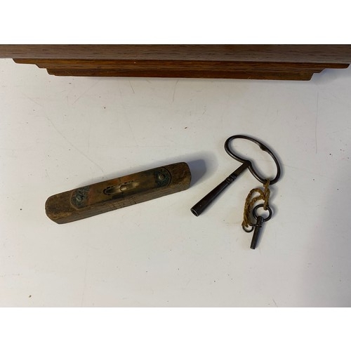 11 - Oak frame pendulum wall clock 80cms tall