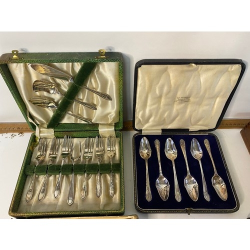 14 - Collection of vintage stainless steel cutlery from Viners and other makes