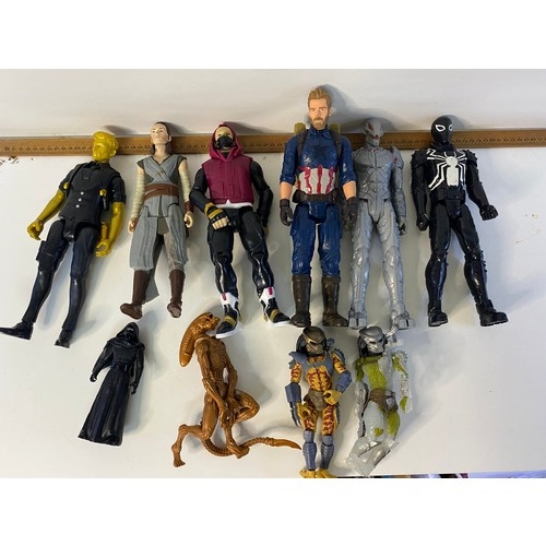 21 - Collection of action figures from Marvel, Hasbro, Epic Games and Lanard
