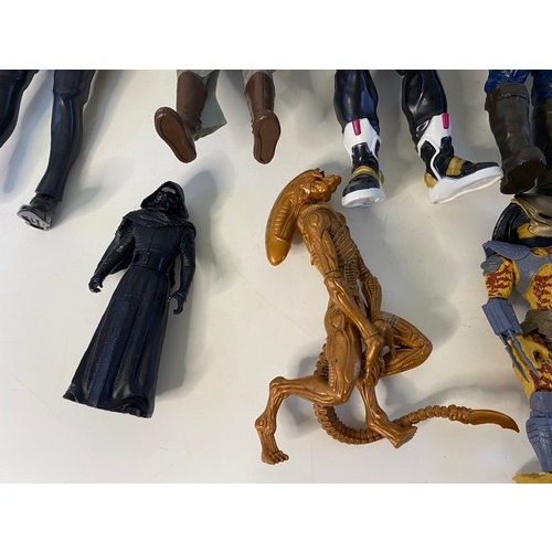 21 - Collection of action figures from Marvel, Hasbro, Epic Games and Lanard