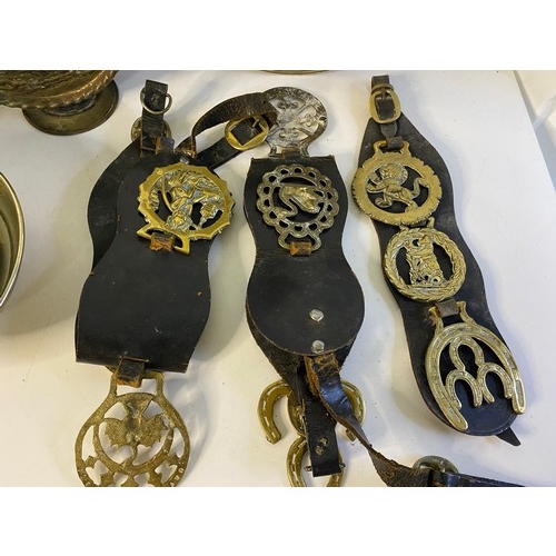 54 - Selection of brass, copper and silver plate goods