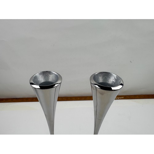 751 - Robert Welch stainless steel candle holders