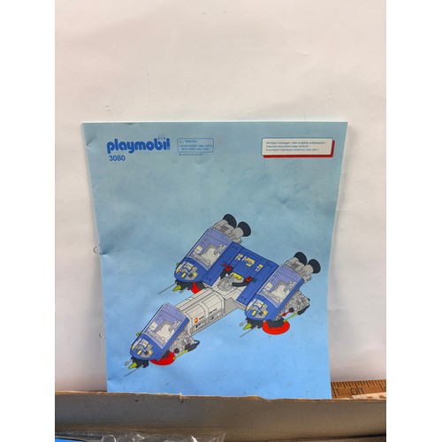 964 - Playmobil 3080 spacecraft, comes with instruction book and lid of box only