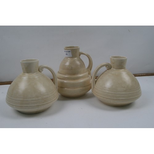 49 - Trio of Art Deco Crown Ducal Jugs