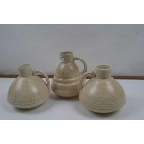 49 - Trio of Art Deco Crown Ducal Jugs
