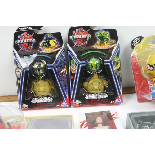 50 - Selection of boxed diecast figures from Marvel, DC, Bakugan and Fart Ninjas