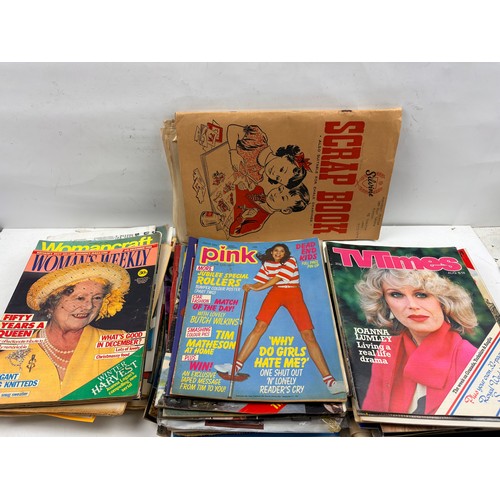 Collection of old magazines and newspapers